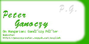 peter ganoczy business card